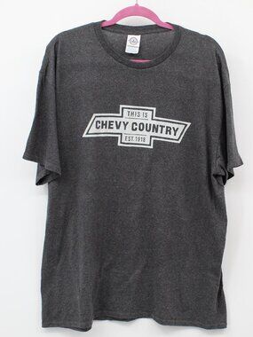 Vtg-Style Heather Gray THIS IS CHEVY COUNTRY EST 1918 Men's Graphic T-Shirt XL